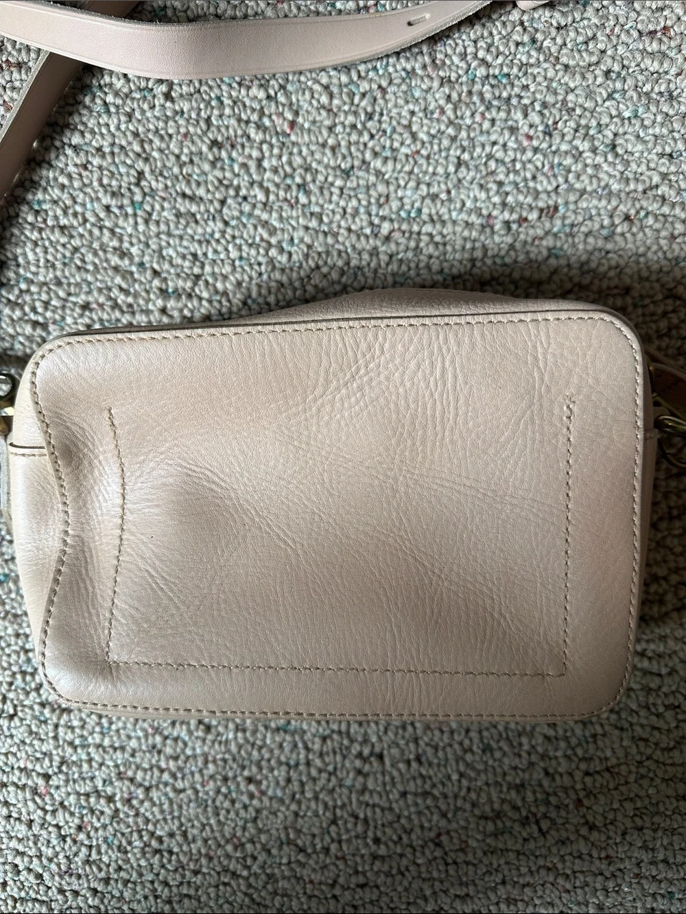 Madewell Beige Leather Crossbody Bag